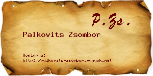 Palkovits Zsombor névjegykártya